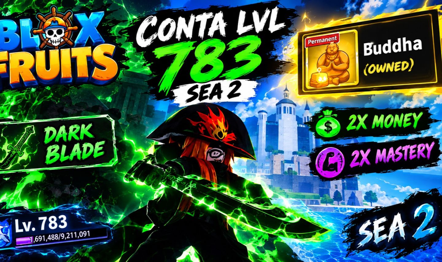 CONTA LVL 783 | SEA 2 | PERM BUDDHA | DARK BLADE | 2X MONEY + 2X MASTERY