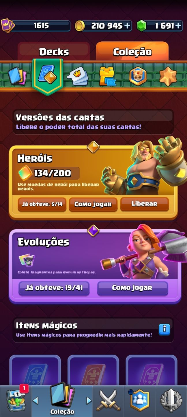 CONTA CLASH ROYALE - 14.000 TROFÉUS+, EVOS E HERÓIS
