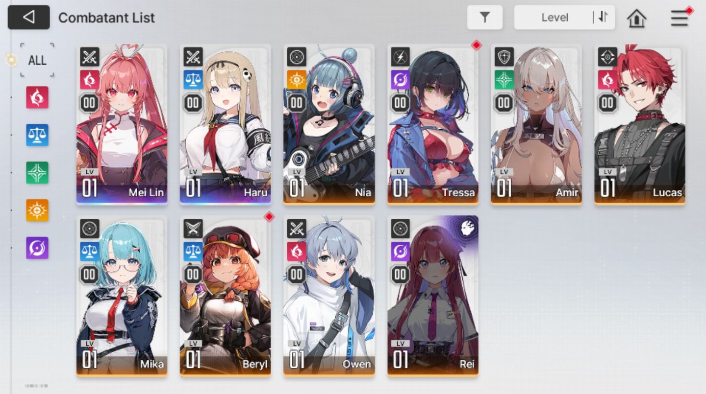 Contas reroll Chaos Zero Nightmare CZN Lv 05 GLOBAL