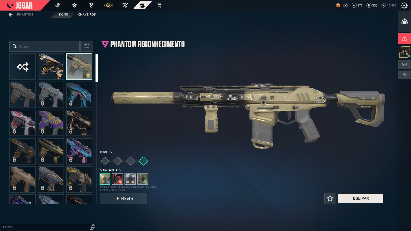 Conta diamante1 com skins de vandal,phantom,operator,faca,sherif