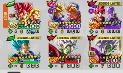 DRAGON BALL LEGENDS LR GOKU/TRUNKS LR SHALET +26K CRISTAIS (ANDROID)