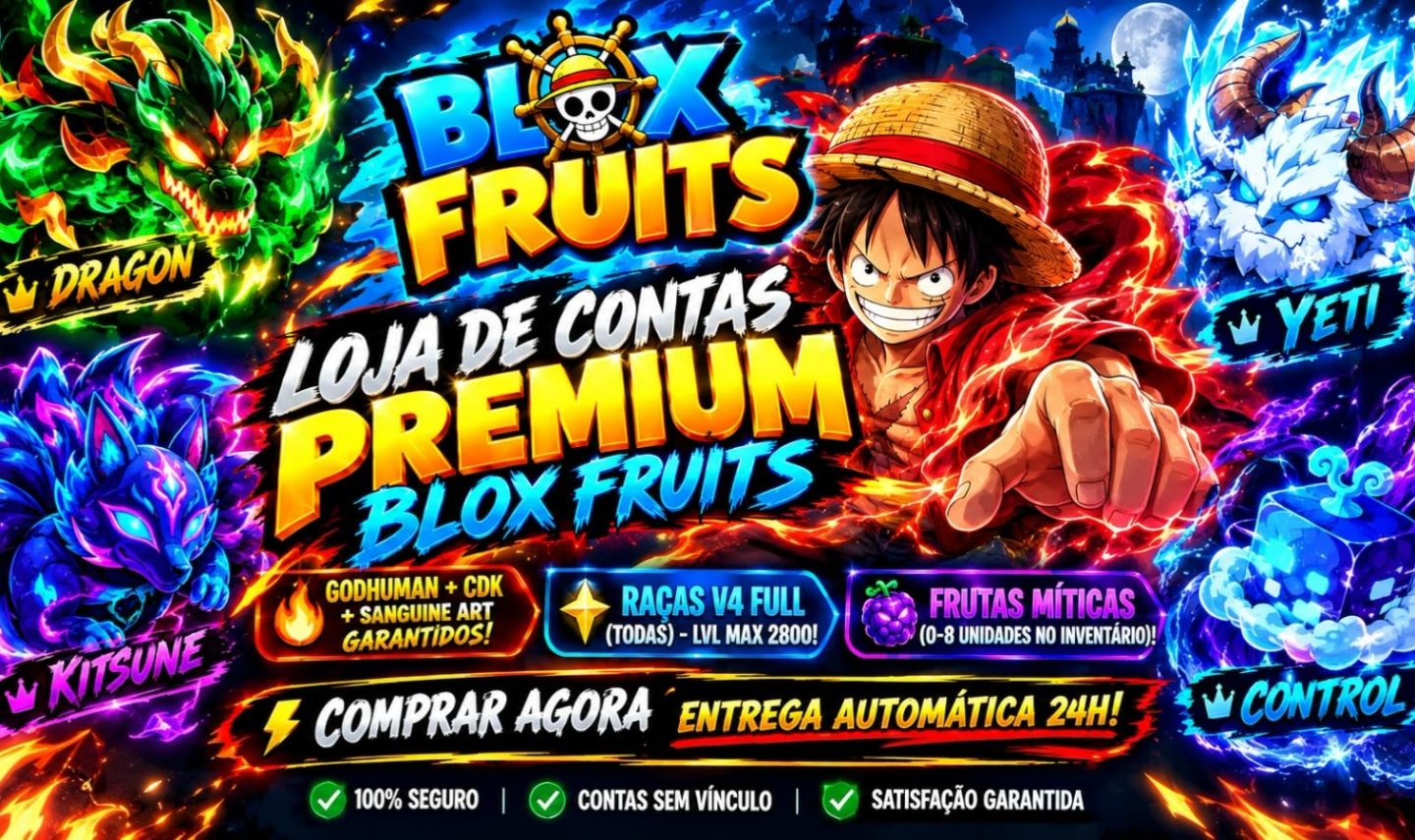 [AUTOMÁTICO] CONTAS BLOX FRUITS PREMIUM e VARIÁDAS