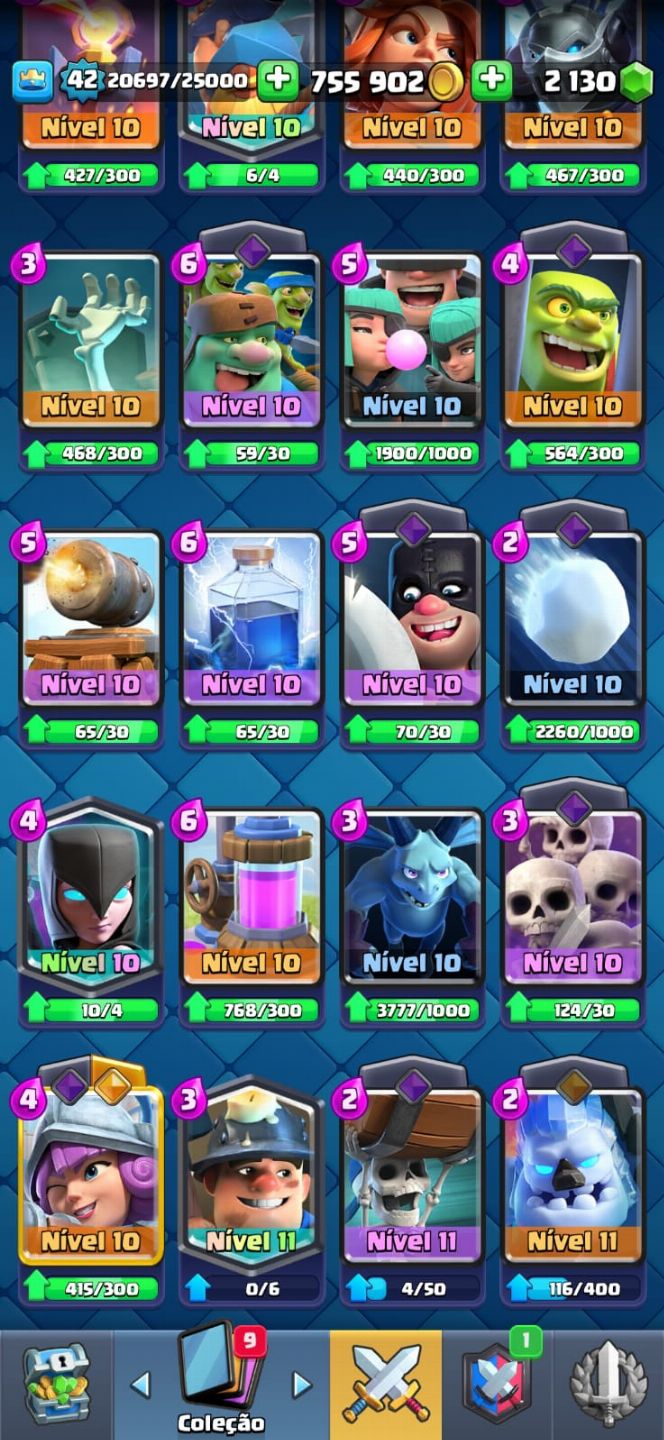 Conta Clash Royale 8620 Troféus Antiga(2017)