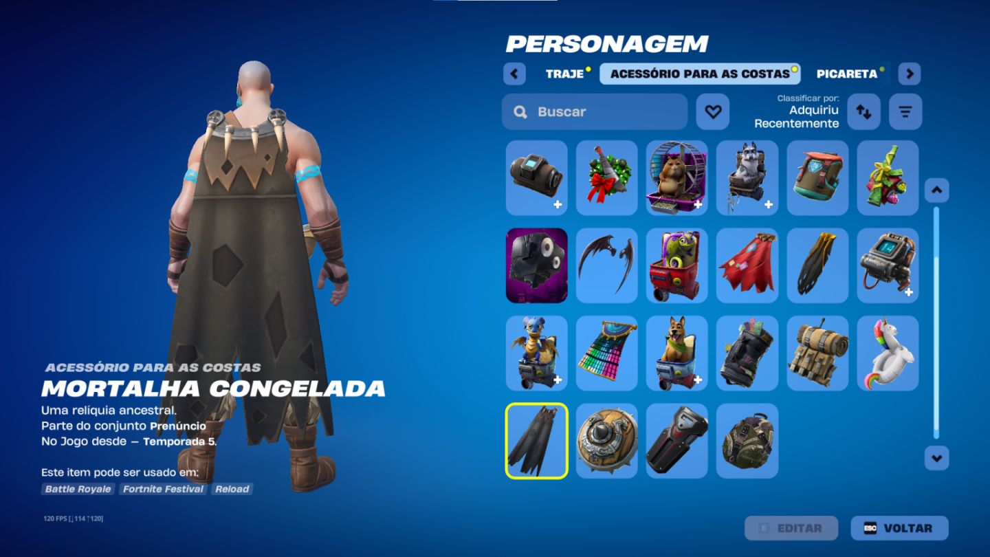 Conta Fortnite com Ragnarok + 21 Skins e 18 Picaretas Raras | 350 V-bucks