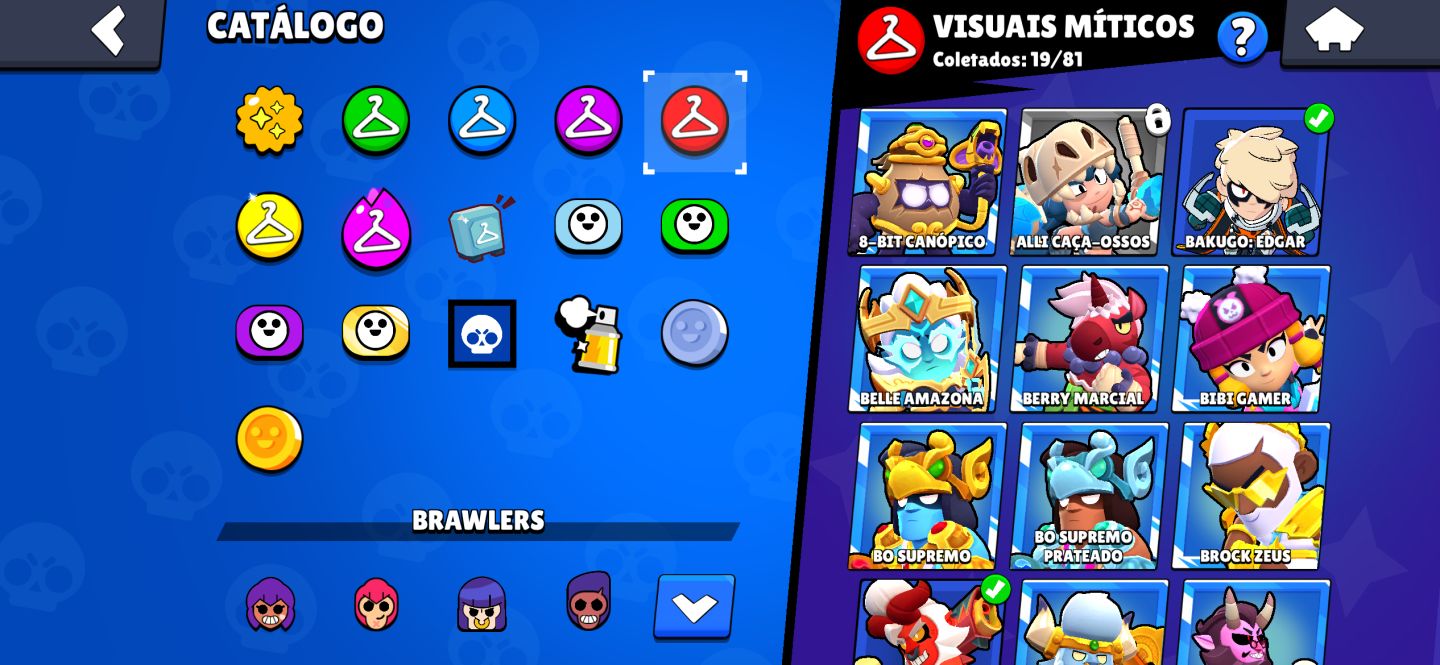 CONTA BRAWL STARS FULL! VÁRIAS HYPERS E MUITAS SKINS!
