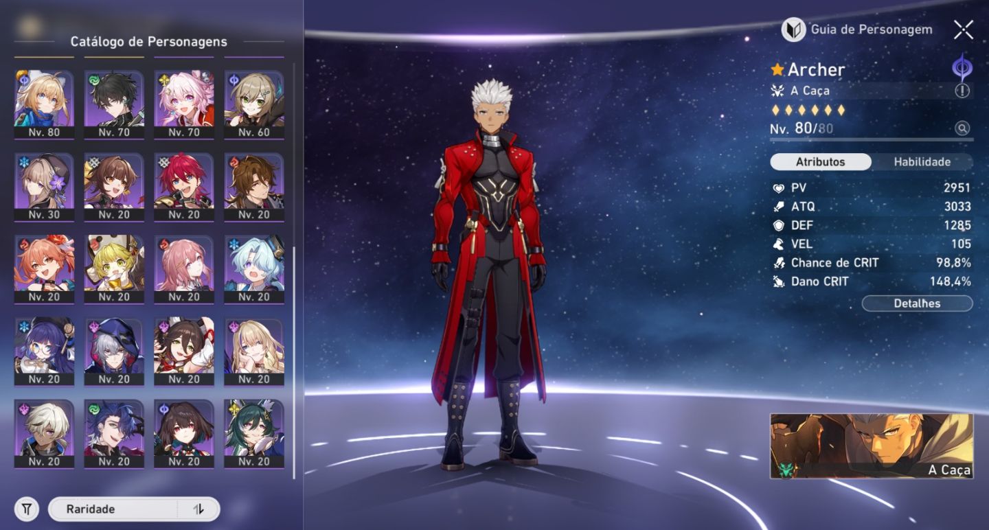 Archer E6S1, Sparkle E0S1, Rin, Gilgamesh, Sparxie, Yao Guang - Negociável