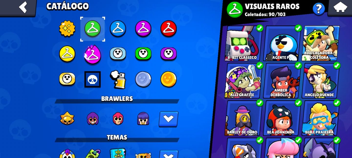 Conta de brawl stars criada em 2020 com 66k de Troféu e com todos os brawl.