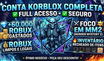 CONTA KORBLOX +60K GASTADOS ROBUX LIMPOS FOCO EM MM2!