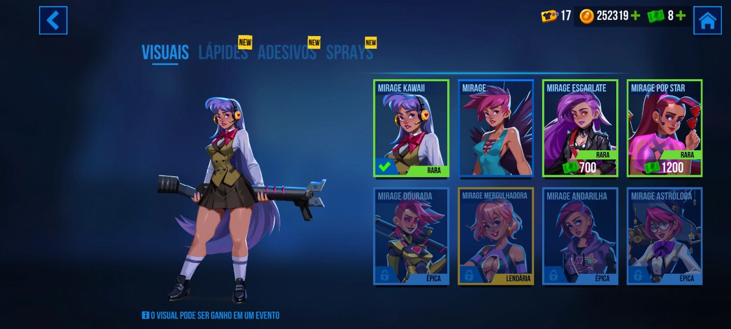 Conta de bullet echo upada com vários heróis celestial vários heróis no