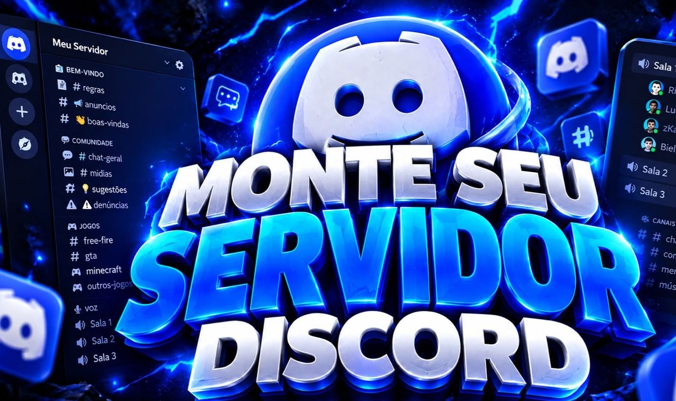 MONTE SEU SERVIDOR DO DISCORD PROFISSIONAL - VÁRIAS OPÇÕES - MELHOR ANÚNCIO