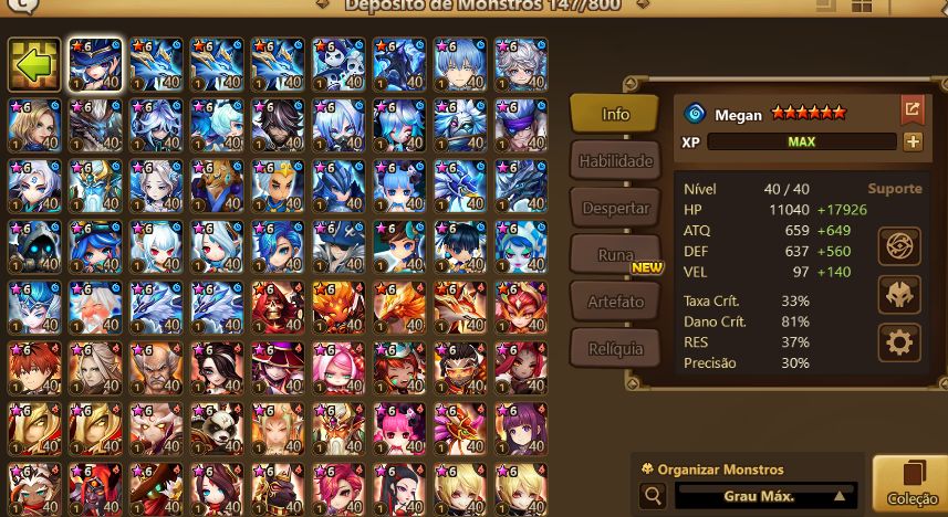 CONTA END GAME - 4 LDs: GIANA + WOLYUNG + ZERATU + PONTOS
