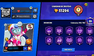CONTA BRAWL STARS 51K+ | TODOS OS BRAWLERS | 46 P11 HC | 300+ SKINS