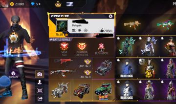 CONTA DE FREE FIRE COM UMP VERMELHA