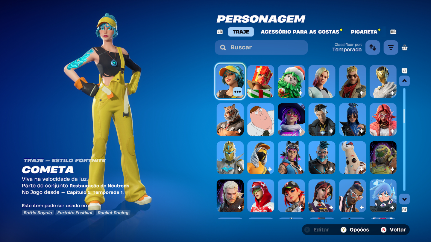 Conta Fortnite COM+ 1.000 ITENS S3 +IKONIK +GLOW +1.400 vbuks