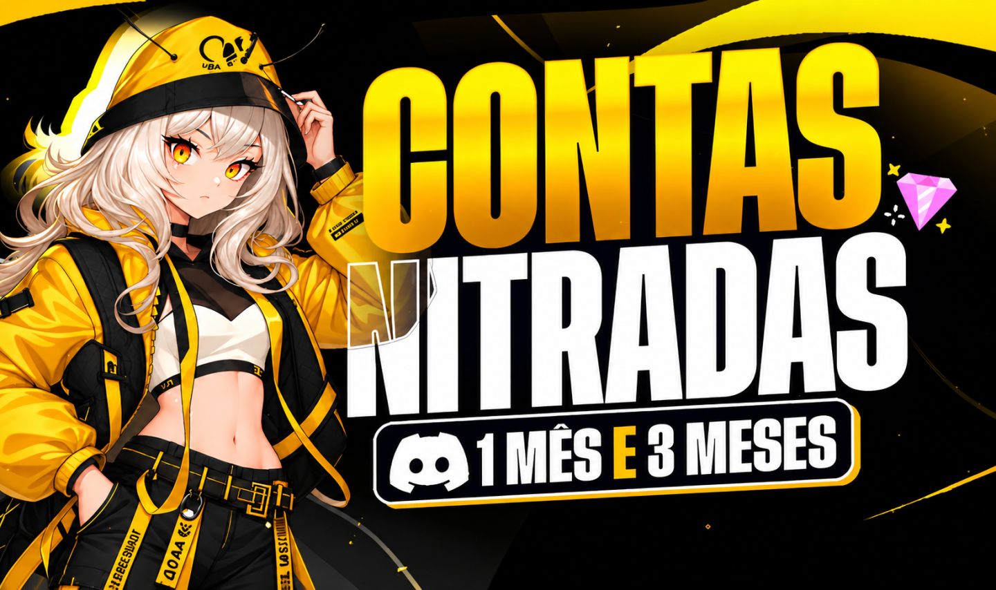 [Preço Baixo] Conta Nitrada Discord com 1 mes e 3 Meses de Nitro