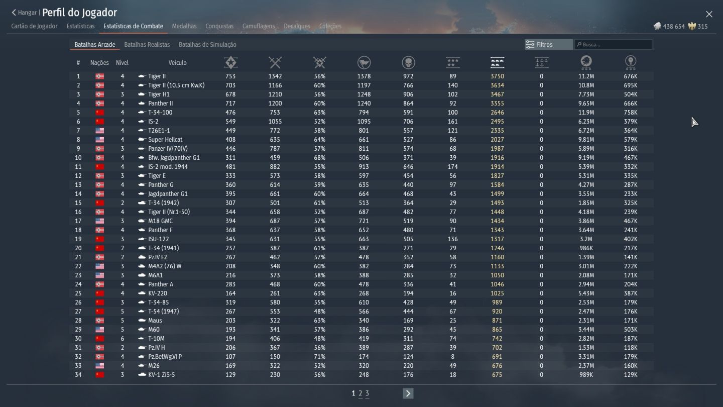 Conta War Thunder (2015) Competitivo