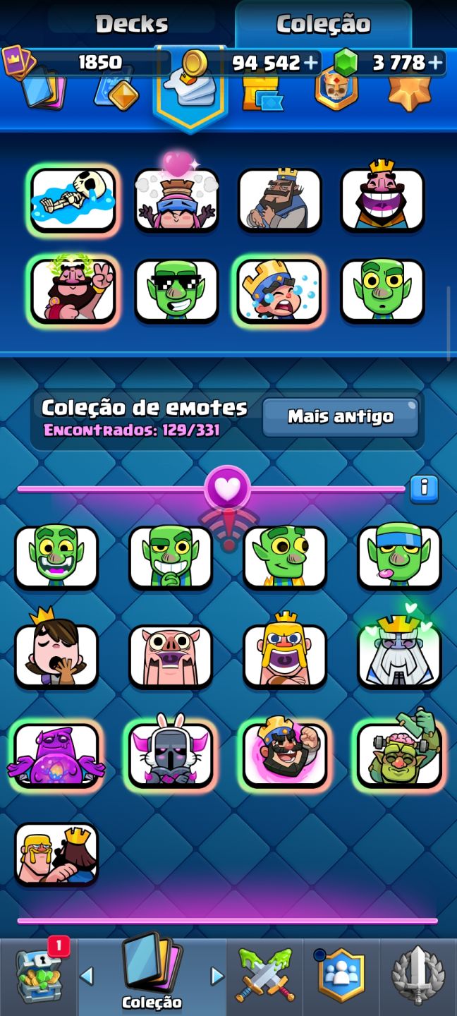Conta Clash Royale 20 cartas level 16, maior campeão e banner raro