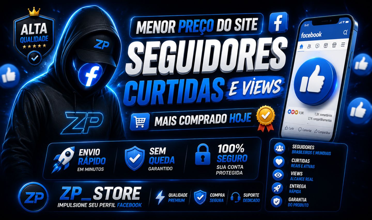 [MENOR PREÇO DO SITE] SEGUIDORES FACEBOOK - CURTIDAS E VIEWS - [PROMOÇÃO]!