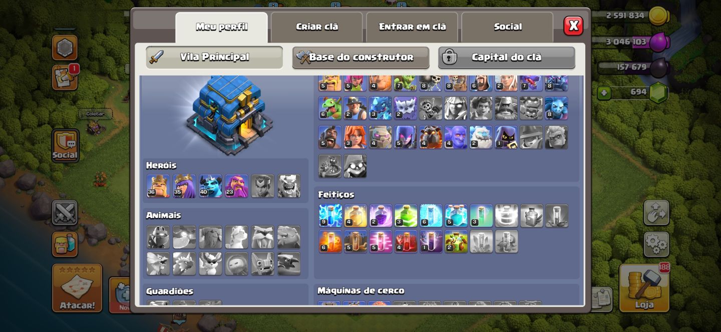 Contas Clash Of Clans Cv 12 Bem Upada | Full Acesso