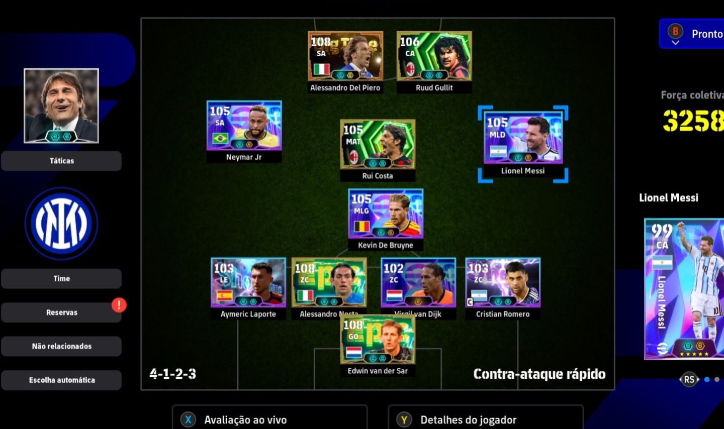 Conta com Gulit e del Piero blitz novo