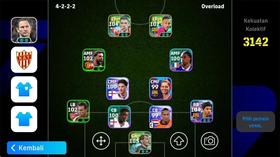 CONTA DE EFOOTBALL C/JULES KOUNDÉ LUIS SUÁREZ MASSARO, IKER CASILLAS, FORÇA 3142