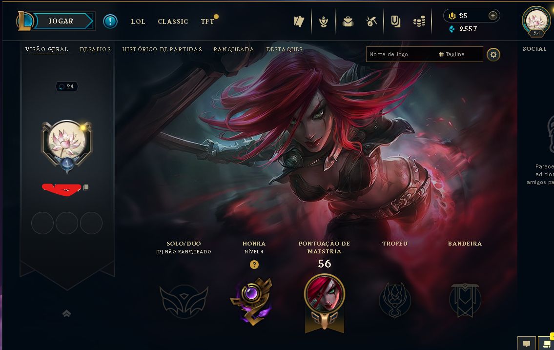 Conta VAVA pra fazer de secundaria ( lol vinculada )