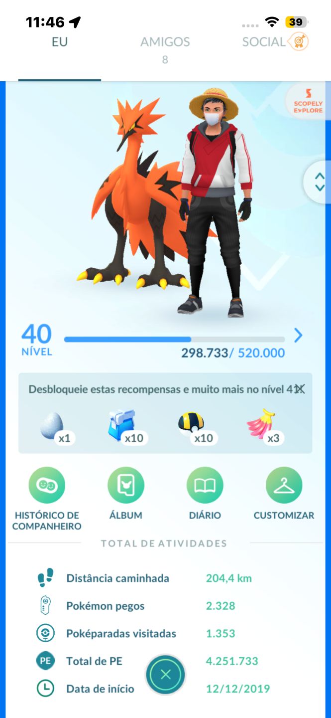 CONTA POKÉMON GO NÍVEL 40 À VENDA 42 SHINY, 41 LENDÁRIOS E 44 PERFEITOS 100%!