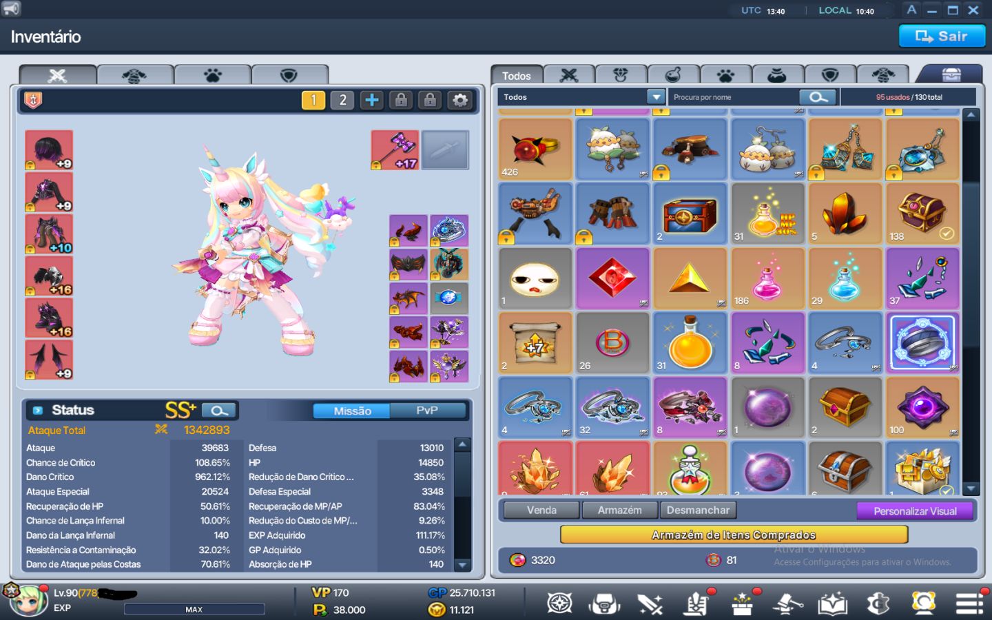Conta CLV 778 | Zero 8,1KK | 21 personagens 1KK+ 4 800k+ | Maioria com SR