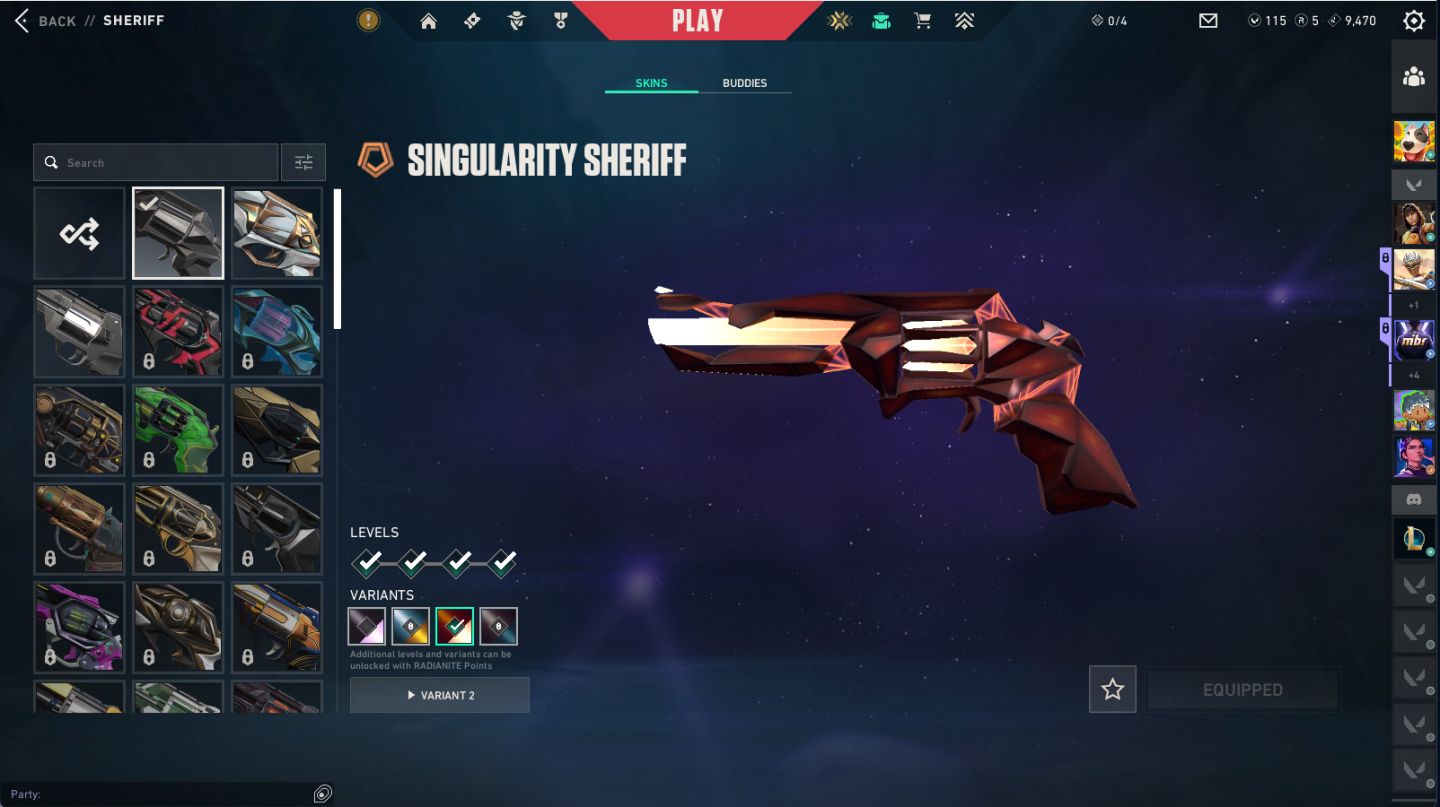 Conta de valorant elo dima1 -4 skins de vandal -1 skin de phantom -1skin de faca
