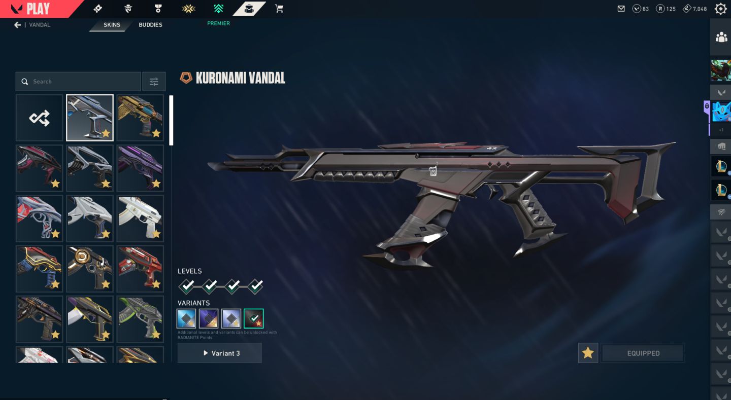 Conta Valorant, nivel 392, Ascendente 1, diversas skins.