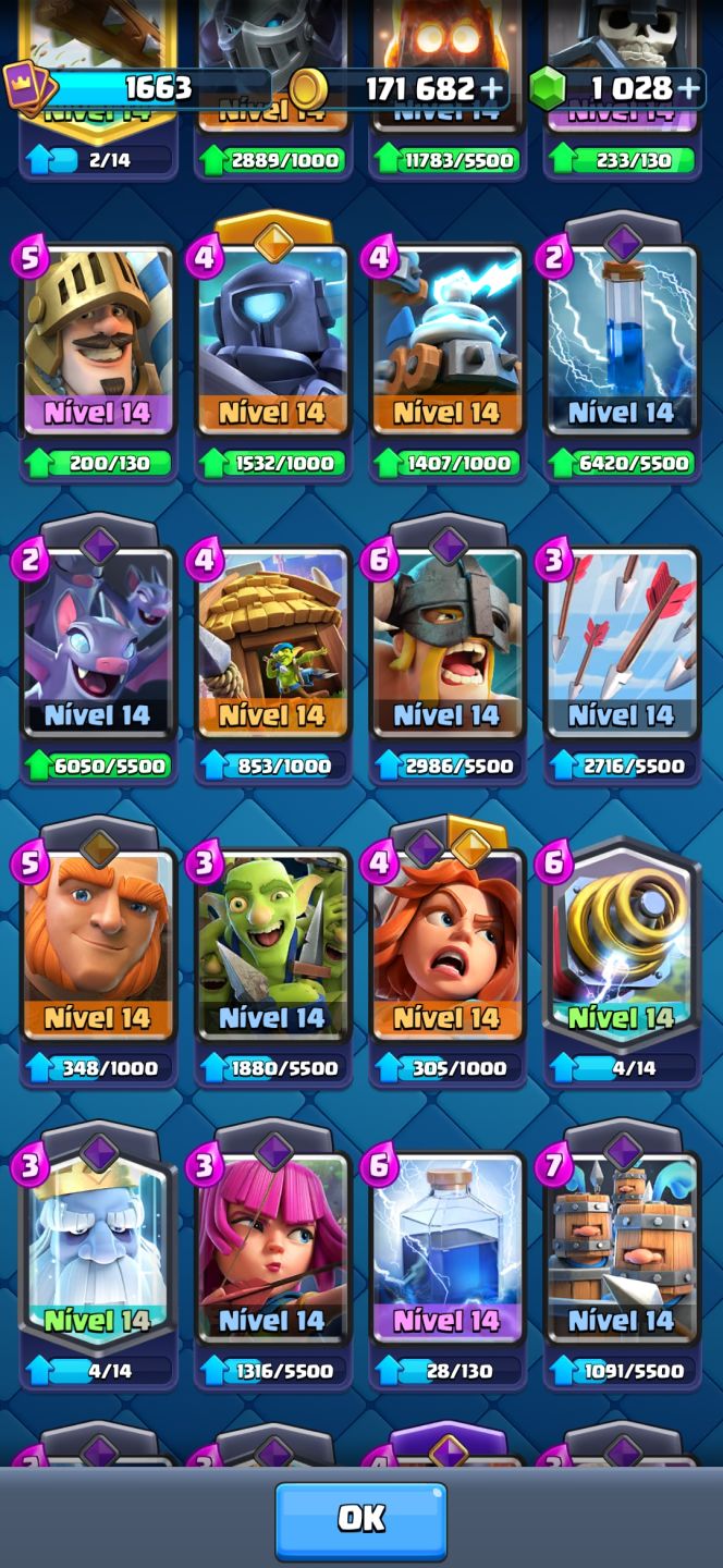CONTA CLASH ROYALE COM TODAS AS CARTAS - VÁRIAS EVOLUÇÕES! E COM 9 ANOS DE JOGO!