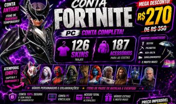 CONTA FORTNITE OG CAPÍTULO 1 / TEMPORADA 5 [ATEMPORAL E RAGNAROK]