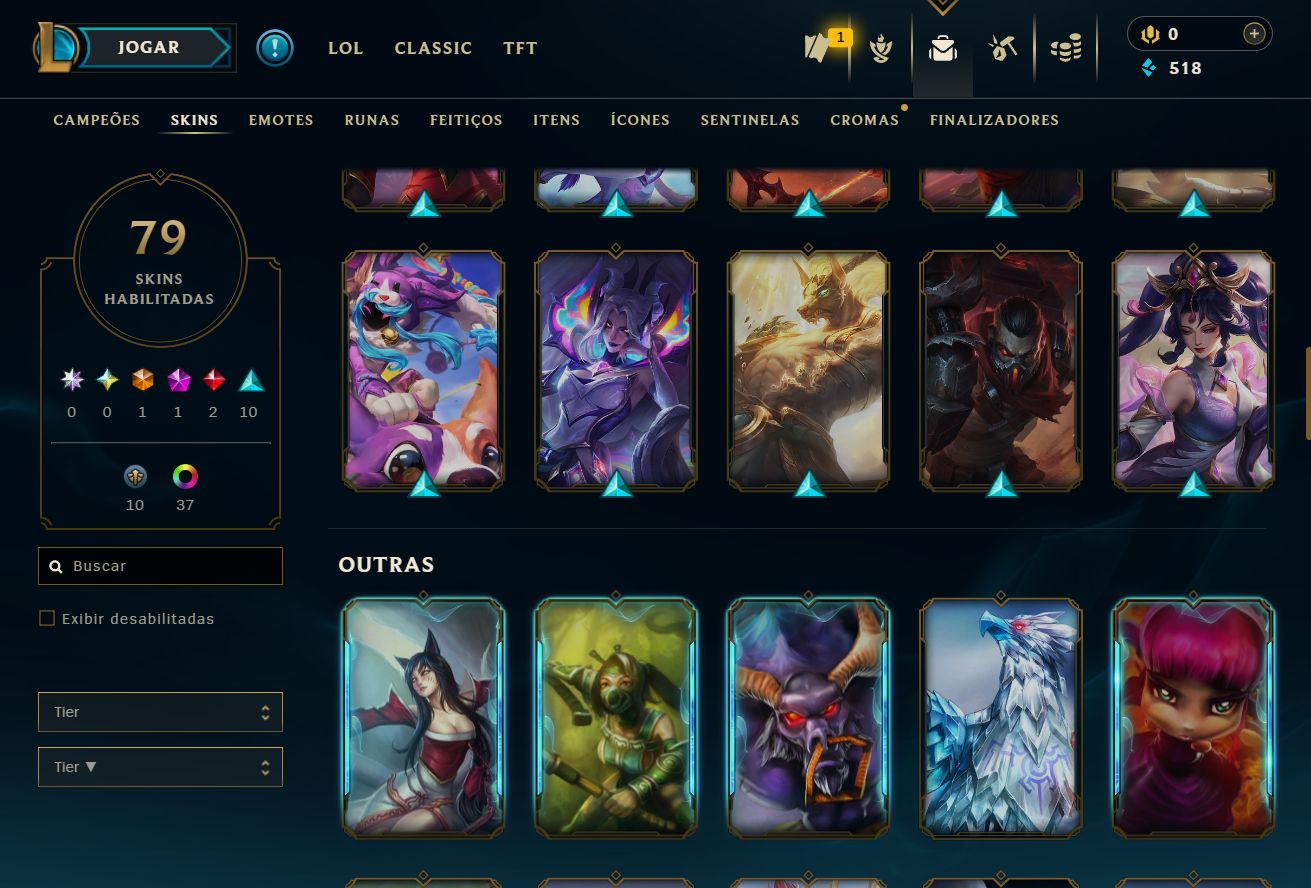 [ACESSO IMEDIATO] Esmeralda IV 79 Skins 165 Campeões MMR Buffado