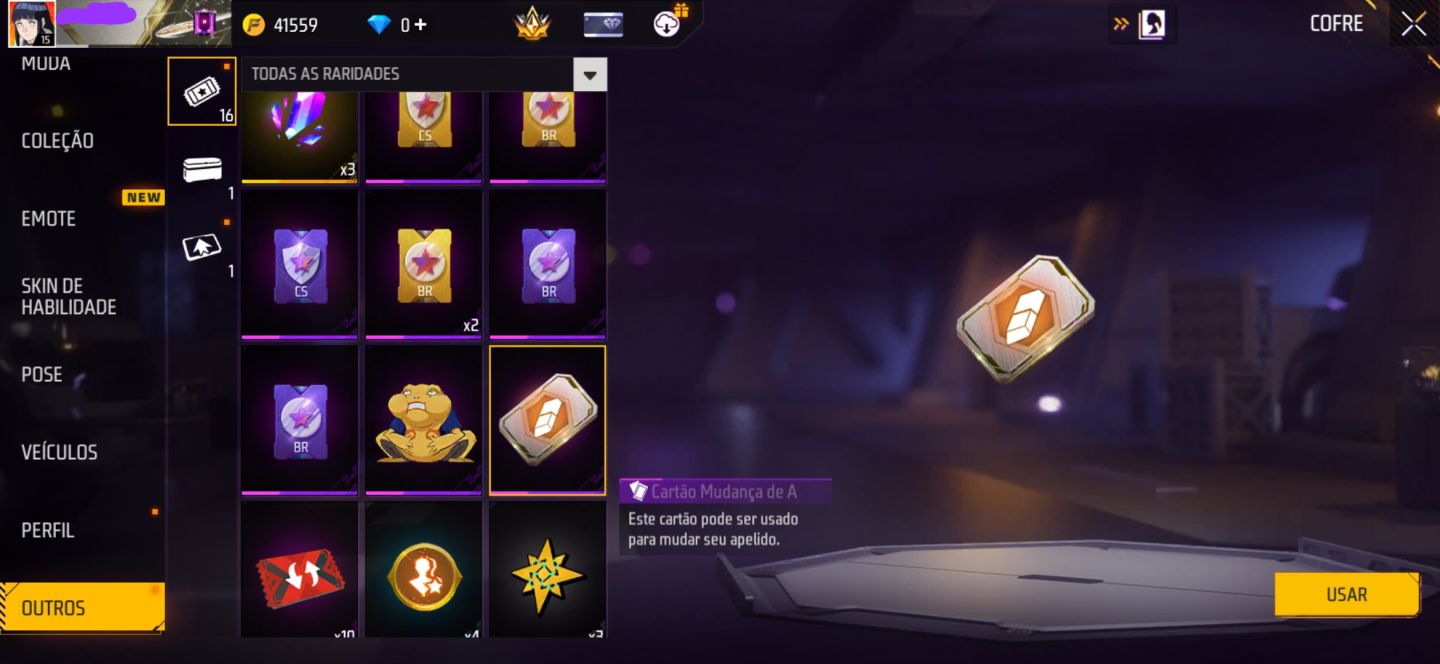 CONTA FREE FIRE COM CONJUNTO JIRAIYA | UMP BOOYAH | CONJUNTO VIBE BORBOLETA