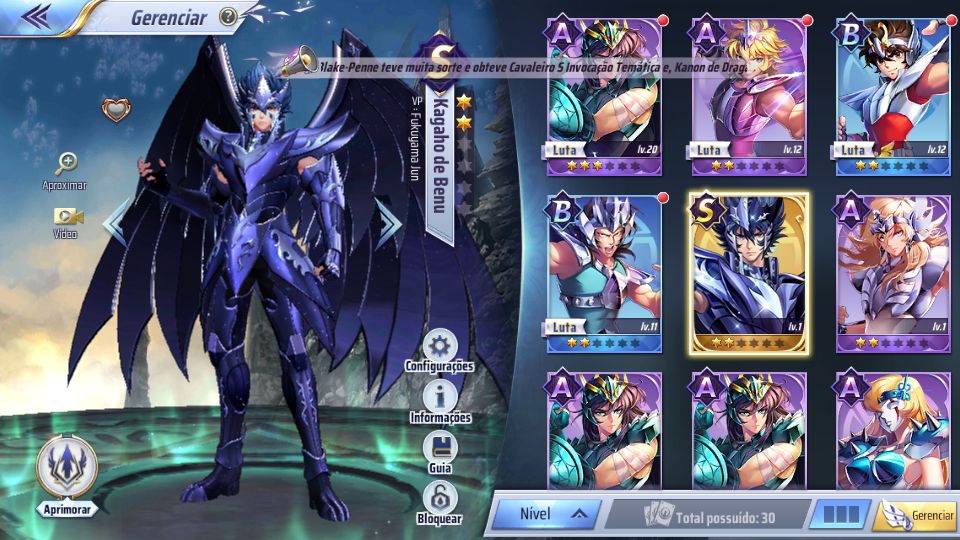 CONTAS REROLL !!! SERVIDOR NOVO (151)- Saint Seiya Awakening