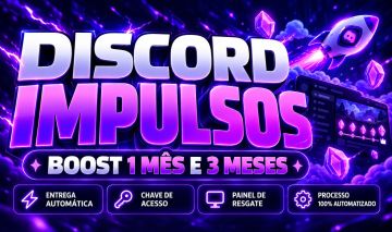 ENTREGA AUTOMÁTICA | DISCORD NITRO + IMPULSOS + BOOST | 1 MÊS E 3 MESES