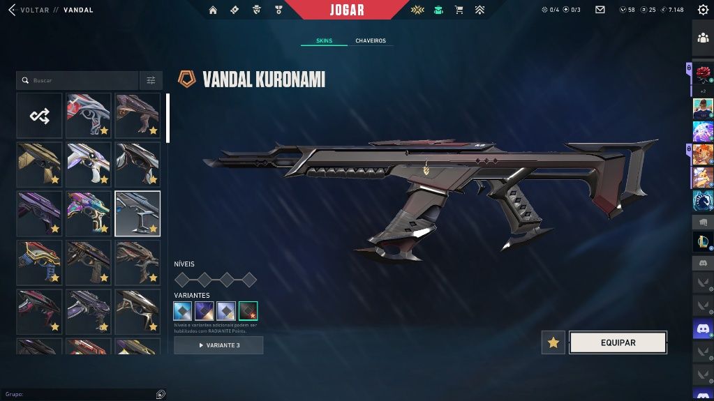 CONTA VALORANT R$ 5.6K GASTOS | CHAMPIONS 23/24/25 | FACAS, VANDALS E MAIS