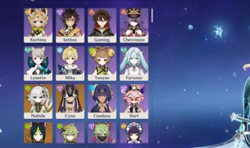 Conta de genshin Cyno e outros t5
