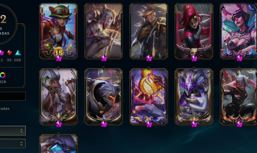 CONTA LOL 386 SKINS FULL DADOS