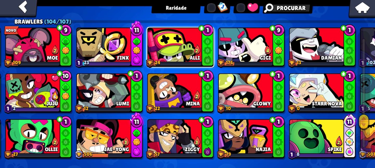 CONTA BRAWL STARS DE 2019 | 43.748 TROFÉUS | 104 BRAWLERS | 20 PRESTÍGIOS