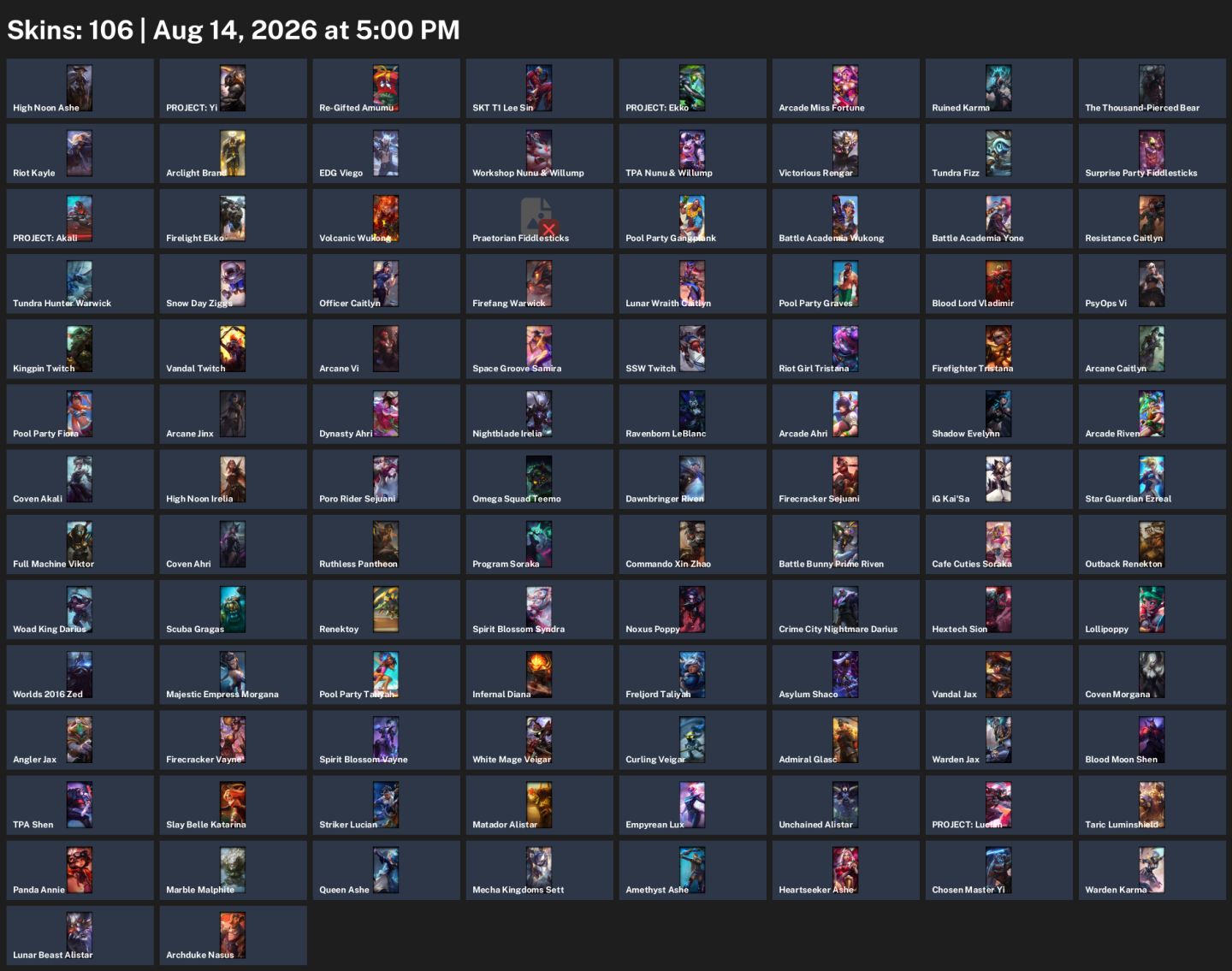 Conta LoL BR | Nível 223 | 141 Skins | 128 Campeões | Servidor Brasil