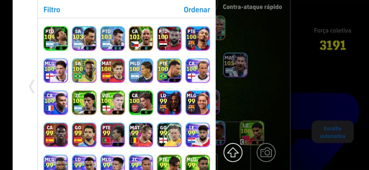 Conta efootball top 3191 força