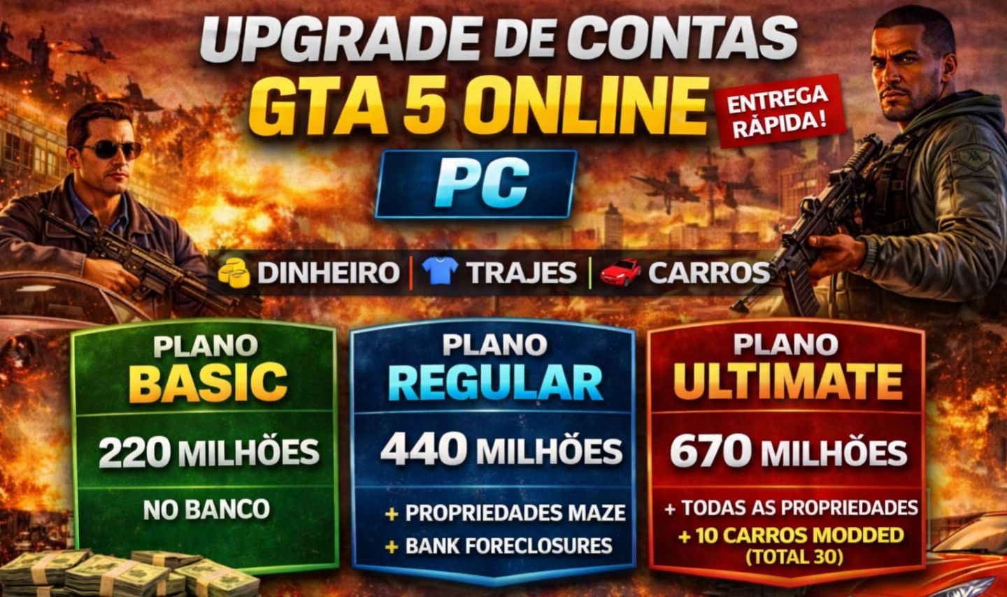 UP PROFISSIONAL DE CONTA GTA 5 ONLINE ENHANCED E LEGACY