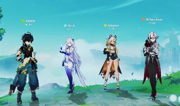 Conta Genshin Impact com Arlecchino, Skirk, Kinich e Xilonen