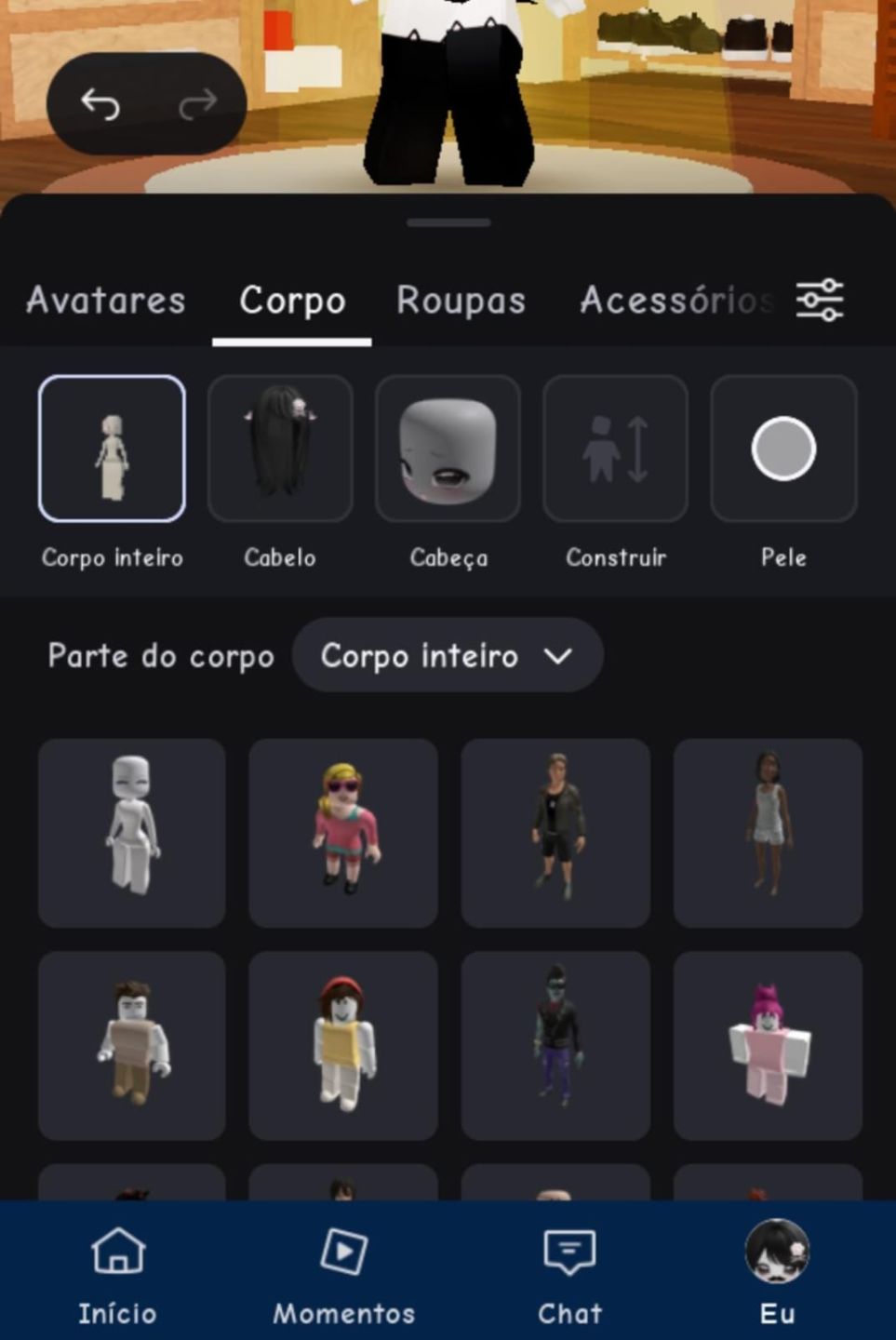 CONTA FEMININA ROBLOX
