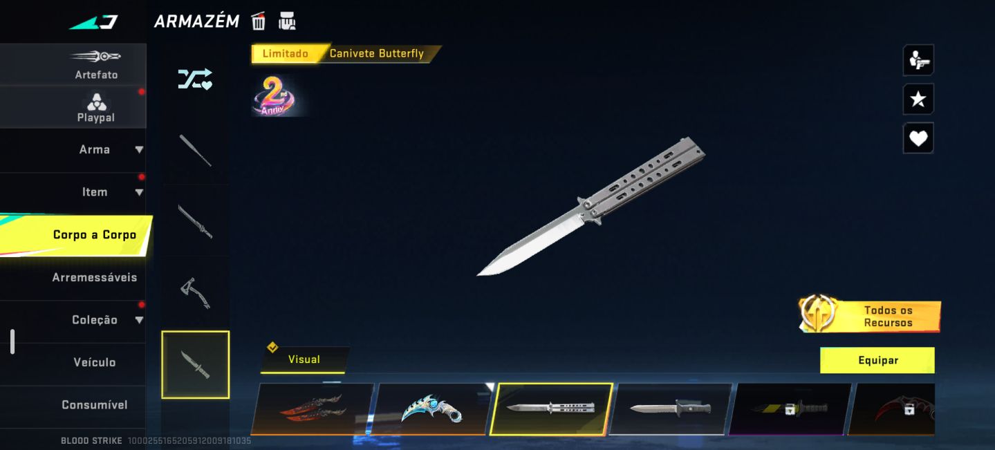 Conta de blood muito boa, com várias skins