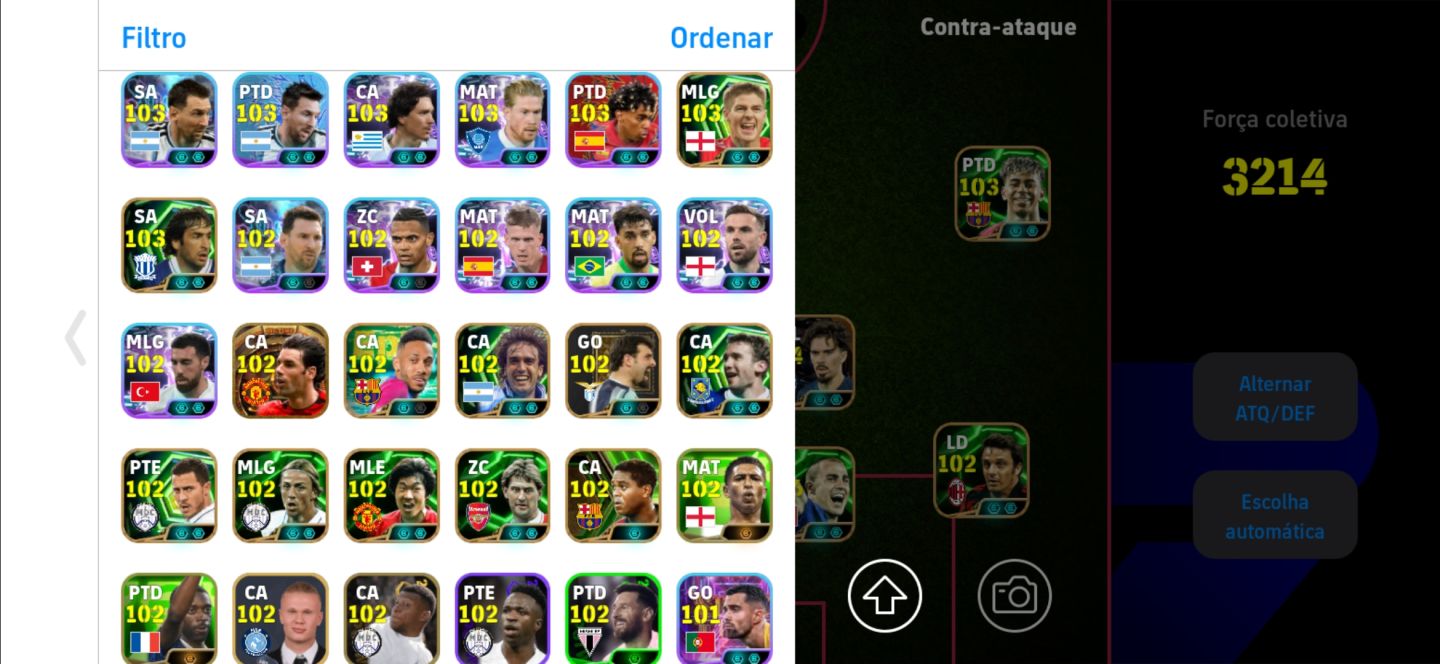 CONTA eFootball MOBILE À VENDA Força coletiva: 3214 [preço negociáve]
