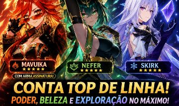 AR57 NA | Mavuika C/ Arma + Furina + Skirk+ Nefer + Citlali | 92 Tiro+Garantido