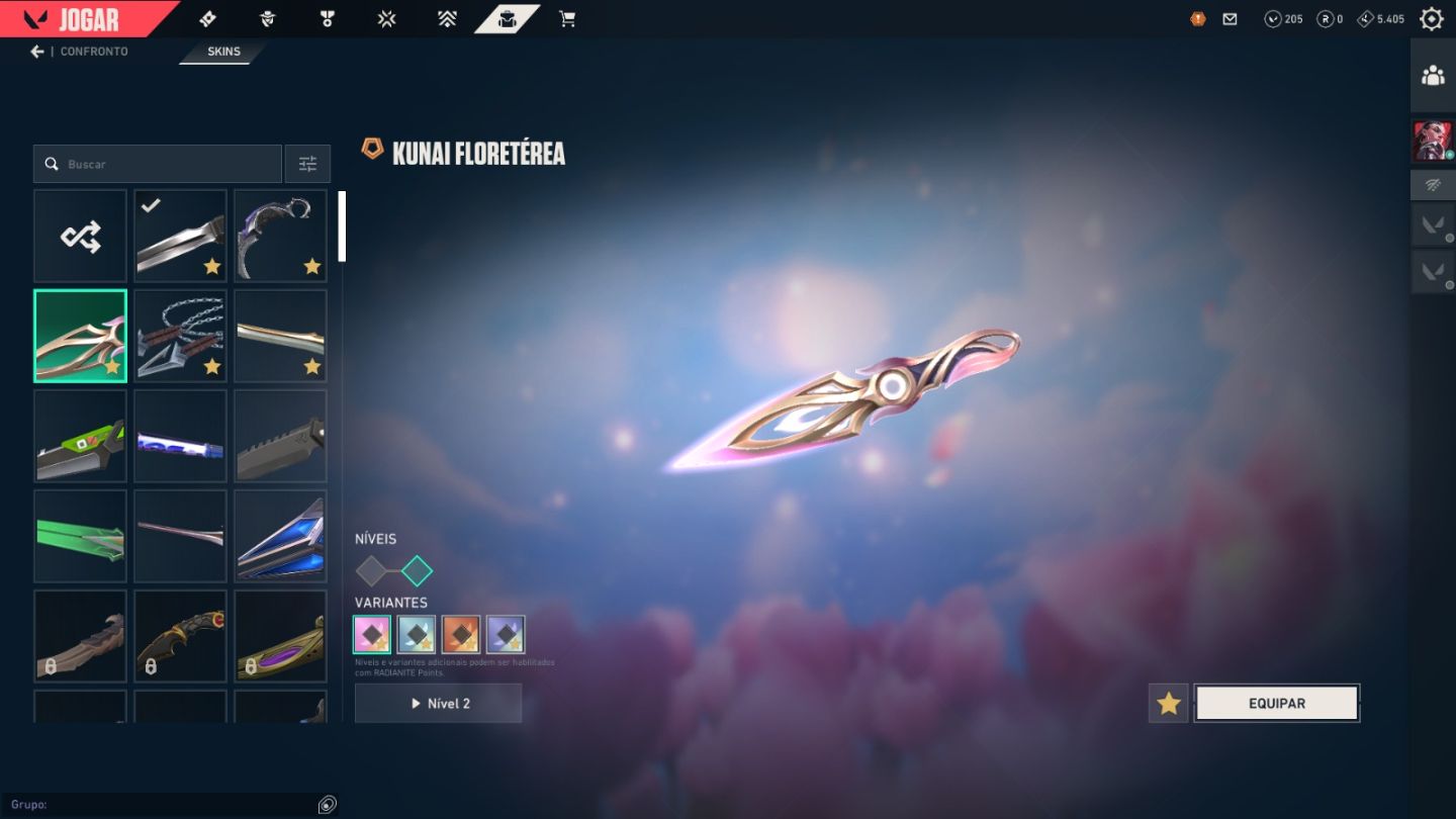 CONTA DE VALORANT COM MUITAS SKINS DE FACA + VANDAL + SHERIFF
