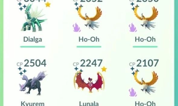 CONTA POKEMONGO LVL70 COM LENDÁRIOS SHINY